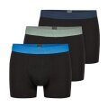 Schiesser Unterwäsche Boxershorts 95/5 Organic Cotton Webgummibund mehrfarbig schwarz Herren - 3 Stück