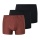 Schiesser Unterwäsche Boxershorts 95/5 Organic Cotton mehrfarbig schwarz/rotbraun/gestreift 924 Herren - 3 Stück