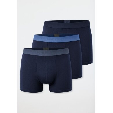 Schiesser Unterwäsche Boxershorts 95/5 Organic Cotton Webgummibund nachtblau Herren - 3 Stück