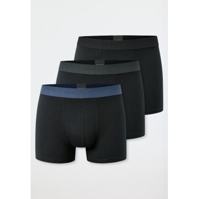 Schiesser Unterwäsche Boxershorts 95/5 Organic Cotton Webgummibund schwarz Herren - 3 Stück