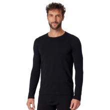 Schiesser Unterwäsche Langarmshirt Organic Cotton Rundhals 95/5 - schwarz Herren