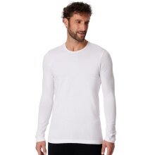 Schiesser Unterwäsche Langarmshirt Organic Cotton Rundhals 95/5 - weiss Herren