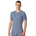 Schiesser Unterwäsche Shirt Revival Friedrich (Baumwolle) Kurzarm blaugrau Herren