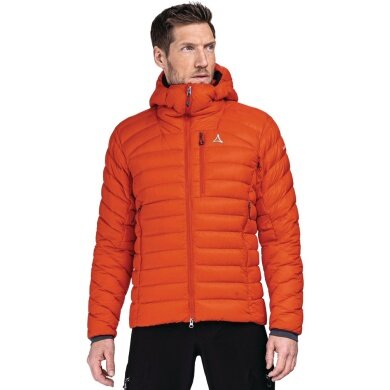 Schöffel Winter-Daunenjacke Down Silvretta (leicht, windabweisend, atmungsaktiv) orange Herren