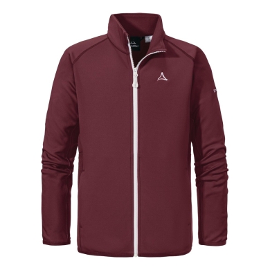 Schöffel Fleecejacke Nebelhorn Ski (Stehkragen, warm) weinrot Kinder