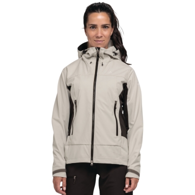Schöffel Softshelljacke Mountain Softshell Style Blaueis WMS (hohe Atmungsaktivität, wasserabweisend) beige/schwarz Damen
