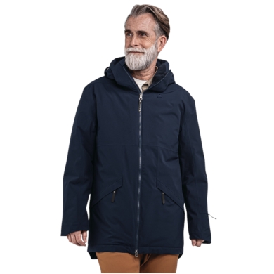 Schöffel Übergangs-Regenjacke Urban Insulated Parka Style Malkay (wasserdicht, atmungsaktiv) navyblau Herren