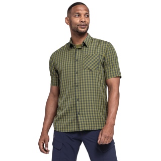 Schöffel Wanderhemd CIRC Shirt Style Dalfoss (UV Schutz, Brusttasche) kurzarm olive Herren