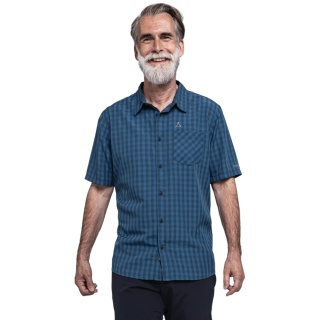 Schöffel Wanderhemd CIRC Shirt Style Dalfoss (UV Schutz, Brusttasche) kurzarm dunkelblau Herren