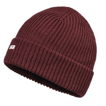 Schöffel Strickmütze Oxley Knitted Hat (Rippenstruktur, Umschlag) burgundrot - 1 Stück