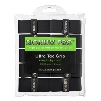 Signum Pro Overgrip Ultra Tac 0.70mm schwarz 10er Clip-Beutel
