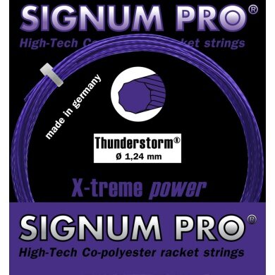 Signum Pro Tennissaite Thunderstorm (Haltbarkeit+Spin) violett 12m Set
