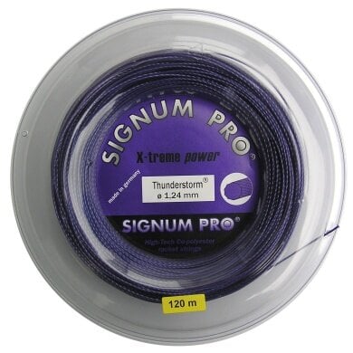 Signum Pro Tennissaite Thunderstorm (Haltbarkeit+Spin) violett 120 Meter Rolle
