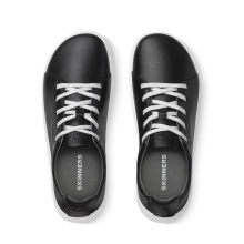 Skinners Sneaker Walker (Premium-Leder, breite Zehenbox) schwarz/weiss