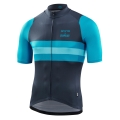 Skins Fahrrad-Tshirt Cycle X Chapeau (Front-Reißverschluss, schnelltrocknend, 3 Rückentaschen) dunkelblau Herren