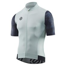 Skins Fahrrad-Tshirt Cycle Elite Jersey (Front-Reißverschluss, schnelltrocknend) moosgrün/grau Herren