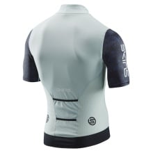 Skins Fahrrad-Tshirt Cycle Elite Jersey (Front-Reißverschluss, schnelltrocknend) moosgrün/grau Herren