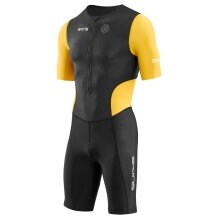 Skins Triathlon-Anzug Brand S/S Tri Suit (enganliegend, schnelltrocknend) schwarz/gelb Herren