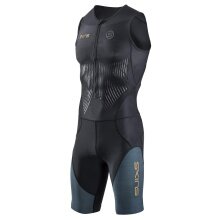 Skins Triathlon-Anzug Brand S/L Tri Suit (enganliegend) schwarz/carbongrau Herren