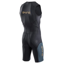 Skins Triathlon-Anzug Brand S/L Tri Suit (enganliegend) schwarz/carbongrau Herren