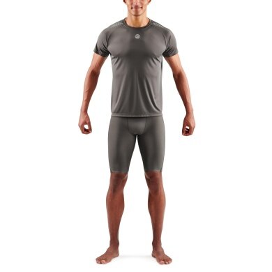 Skins Trainings-Tshirt 3-Series (100% Polyester, Mesh-Einsätze) charcoalgrau Herren