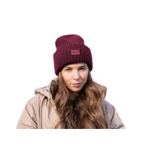 Smith&Miller Strickmütze (Beanie) Vermilion - Materialmix winerot- 1 Stück