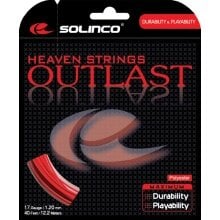 Besaitung mit Tennissaite Solinco Outlast (Haltbarkeit+Kontrolle) rot