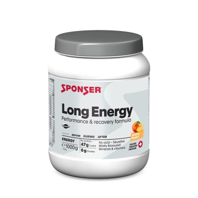 Sponser Energy Long Energy (säurefreies Sportgetränk mit Multi Carb Formula) Peach/Pfirsisch 1000g Dose