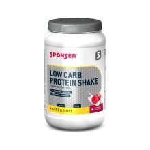 Sponser Low Carb Protein Shake (hochwertiges Protein aus Molke, Milch und Ei) Himbeere 550g Dose