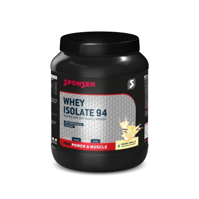 Sponser Whey Isolate 94 Proteinpulver (reines Whey Isolate CFM, max. Eiweißgehalt, laktosefrei) Vanille 850g Dose
