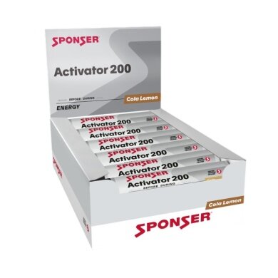 Sponser Activator 200 Ampulle (für Aufmerksamkeit und Konzentration, mit 200mg Koffein) Cola-Lemon 30x25ml - Box