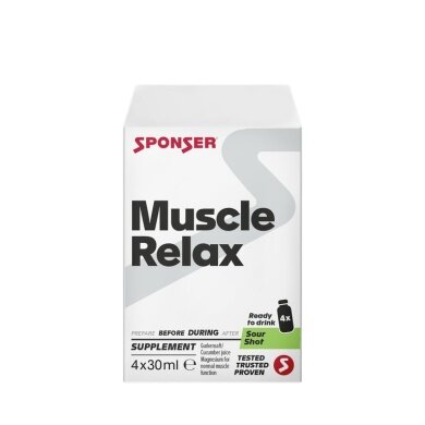 Sponser Muskel Relax (Gurkensaft mit Essig, Chinin und Ingwer) 4x30ml Box