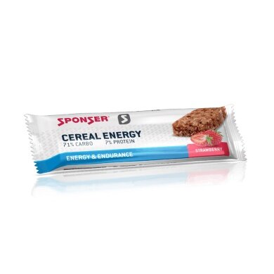 Sponser Energy Cereal Energy Riegel (schmackhafter Cereal Bar) Erdbeere 20x40g Box