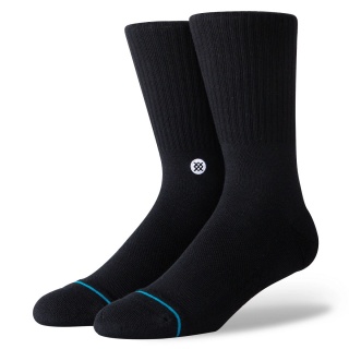 Stance Tagessocke Crew Icon schwarz - 1 Paar