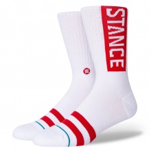 Stance Tagessocke Crew OG weiss/rot - 1 Paar