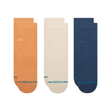 Stance Tagessocke Quarter Icon orange/beige/dunkelblau - 3 Paar