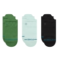 Stance Tagessocke Sneaker Low Tab Icon hellblau/grün/schwarz - 3 Paar