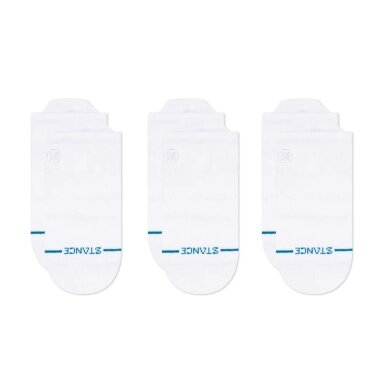 Stance Tagessocke Sneaker Low Tab Icon weiss - 3 Paar