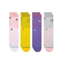 Stance Tagessocke Crew Pokemon Box Set pink/gelb/violett - 4 Paar
