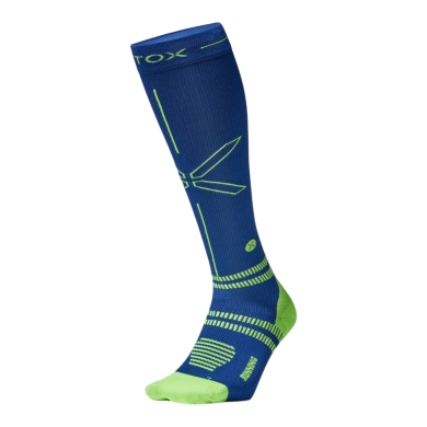 STOX Energy Socks Kompressionssocke Running Socks (fördert Durchblutung) dunkelblau/gelb Herren - 1 Paar