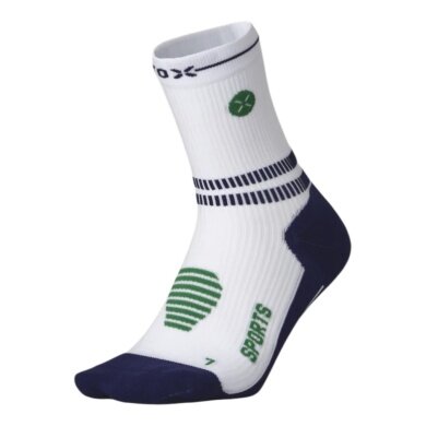 STOX Energy Socks Kompressionssocke Sports Ankle Socks (gezielte Kompression) weiss/navy/grün Herren - 1 Paar