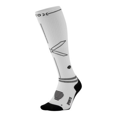 STOX Energy Socks Sportsocke Kompression Sports Socks Calf (fördert die Durchblutung) weiss/schwarz Damen - 1 Paar