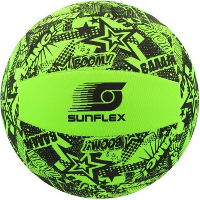 Sunflex Volleyball Beach- und Funball Neopren (Große 5) Funky Boom grün - 1 Ball