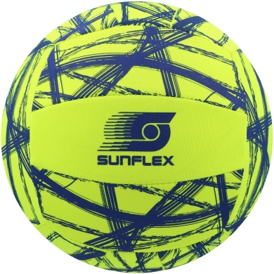 Sunflex Volleyball Beach- und Funball Neopren (Große 5) Funky Crossed gelb - 1 Ball