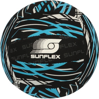 Sunflex Volleyball Beach- und Funball Action Pro Neopren (Große 3) - langlebig, elastisch, weich, robust -schwarz/blau - 1 Ball
