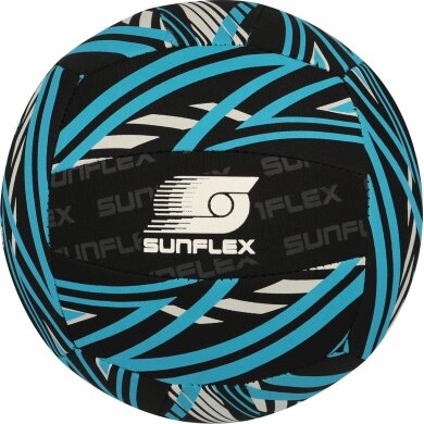 Sunflex Volleyball Beach- und Funball Action Pro Neopren (Große 5) - langlebig, elastisch, weich, robust - schwarz/blau - 1 Ball