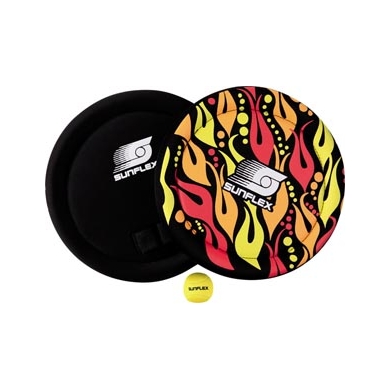 Sunflex Wurfspiel Skilly Set Fireworks - elastischen Fingerschlaufen, Neopren schwarz/rot/gelb - 1 Set