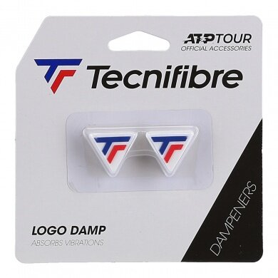Tecnifibre Schwingungsdämpfer ATP Logo Tricolour weiss 2er