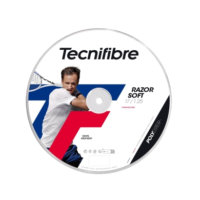 Tecnifibre Tennissaite Razor Soft (Haltbarkeit+Allround) carbongrau 200m Rolle
