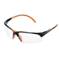 Tecnifibre Squashbrille (Premium-Schutzbrille zum Schutz der Augen) schwarz/orange - 1 Stück